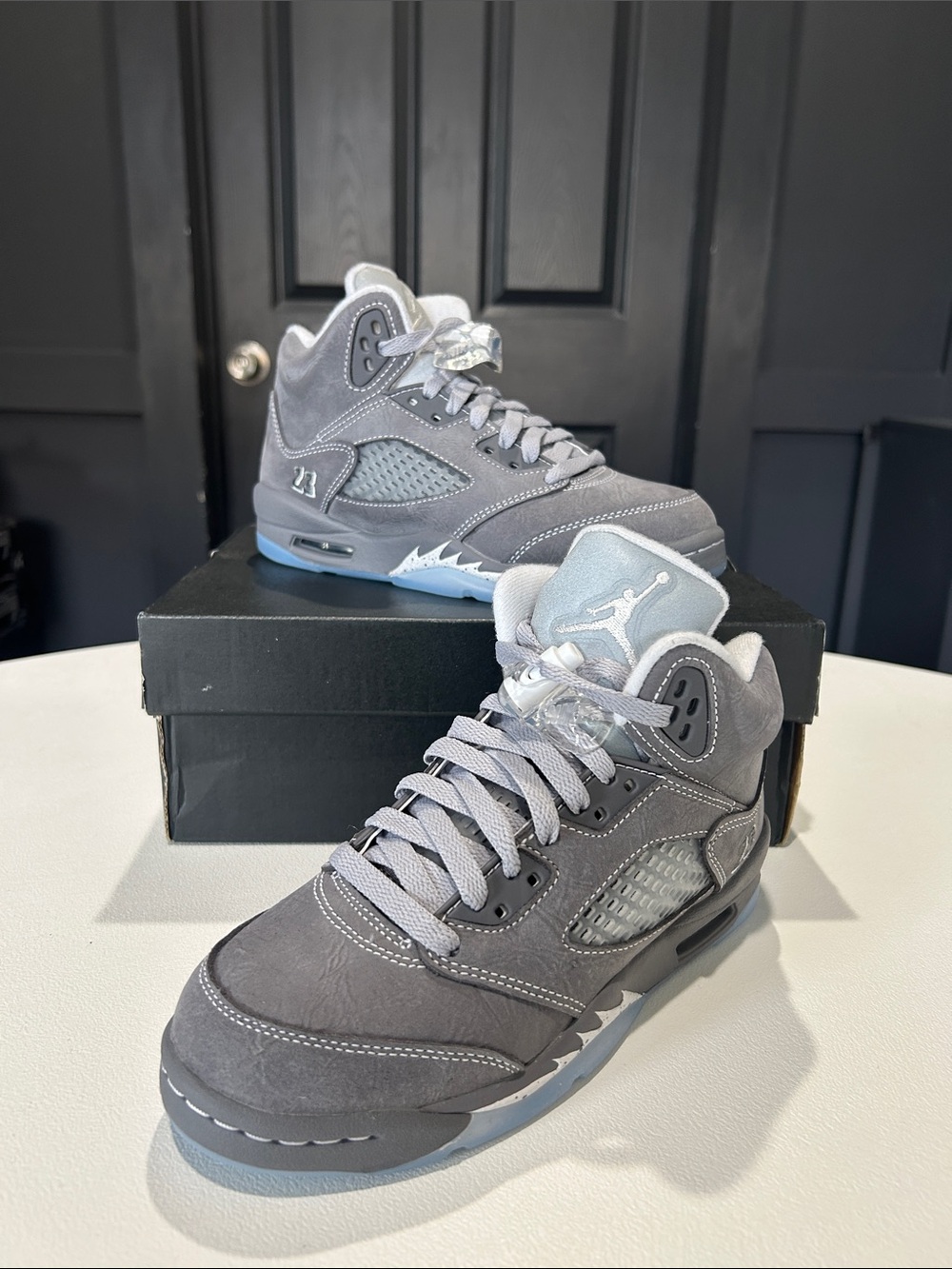 Jordan 5 Retro GS “Wolf Grey” Youth Size 3.5Y